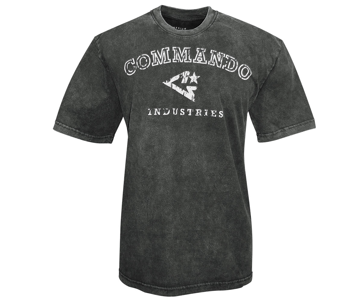 Commando T-Shirt Logo Vintage 1 schwarz