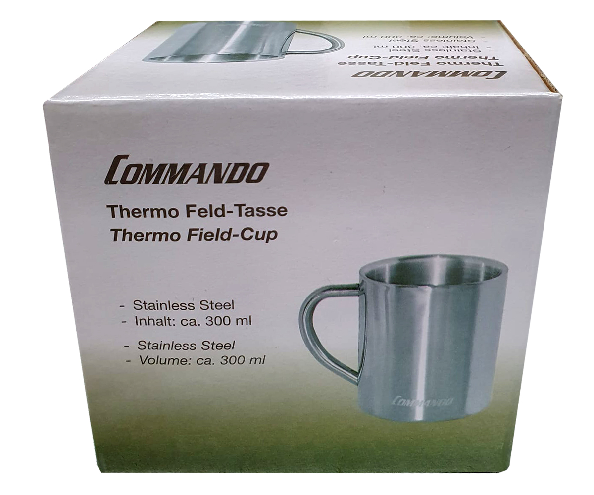 Thermo Outdoor Tasse Mug Edelstahl silber